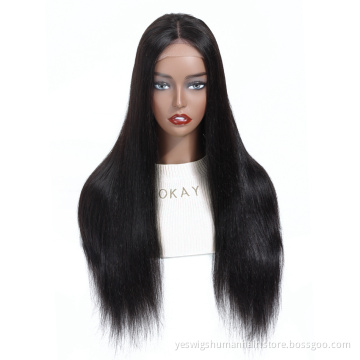 cheap wholesale human hair lace front wig vendor from china 4x4 handtied swiss lace closure brazilian human hair straight wave